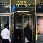 Employees walk in and out of Bear Stearns 