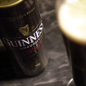 A can and glass of Guinness 
