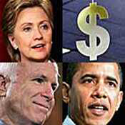 Sen. Hillary Clinton, Sen. John McCain, Sen. B 