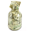 Money in a glass carafe