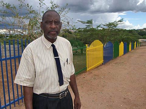 
                Phil ya Nangoloh, executive director of the National Society for Human Rights in Namibia's capital, Windhoek.
                                    (Gretchen Wilson)
                                