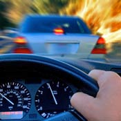driver behind the wheel 