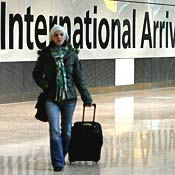 Woman at Heathrow Airport 