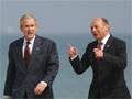 President Bush and Romanian President Basescu