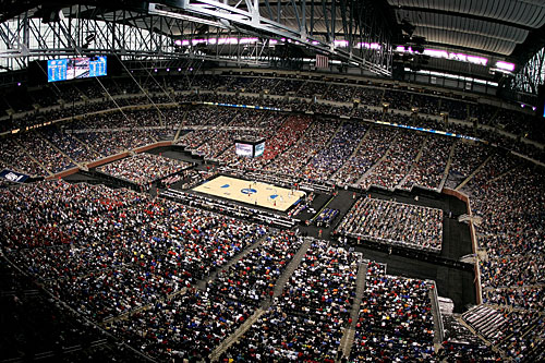
                    The Davidson Wildcats play the Kansas Jayhawks on March 30 in Detroit, Mich. Kansas won to move on to the Final Four.
                                            (Chris Chambers/Getty Images)
                                        