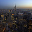 The Manhattan skyline at night