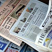 Wall Street Journal at newsstand 