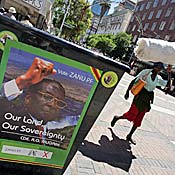 Poster of Zimbabwean President Robert Mugabe 