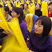 Chinese employees at training session 