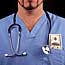 Doctor with money in pocket