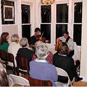 group attending house concert 