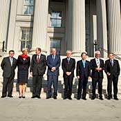 G-7 finance ministers pose at U.S. Treasury 