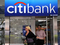 Customers exit Citibank