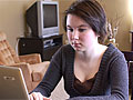 Alexa Olson logs into class