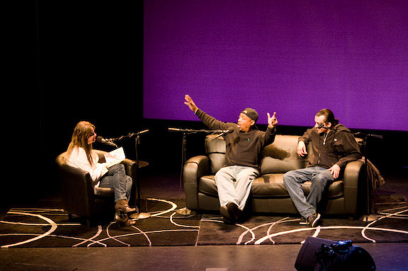 Host Mary Lucia, Chuck D, and Slug of Atmosphere