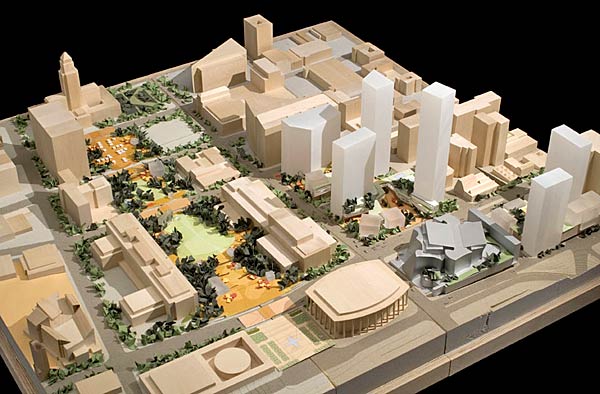 
                A model of a proposed 16-acre park that would be part of the Grand Avenue project in Los Angeles.
                                    (GrandAvenueCommittee.com)
                                