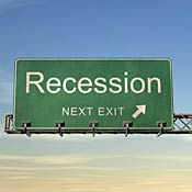 Recession highway sign 