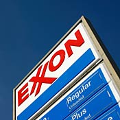 An Exxon gas station sign in Burbank, Calif. 
