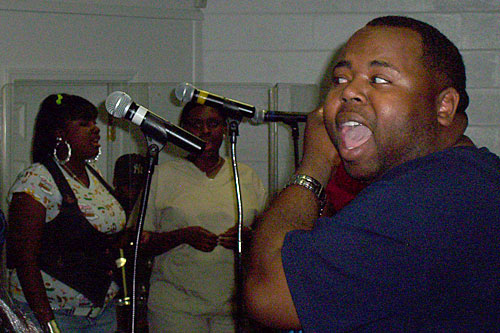 
                    Ron Hadley leads The Worship Squad in rehearsal.
                                            (Lawrence Lanahan)
                                        