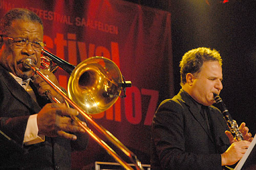 
                    Fred Wesley, left, and David Krakauer
                                            (Courtesy David Krakauer)
                                        