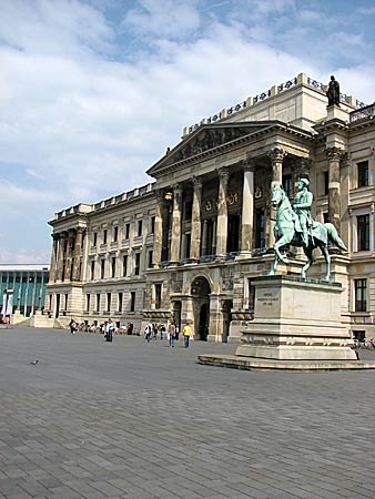 
                A replica of a palace that was bombed in Braunschweig, Germany, in a World War II firebombing raid. The remants were demolished in 1960 and rebuilt in 2007 as the facade to a mall.
                                    (Brett Neely)
                                