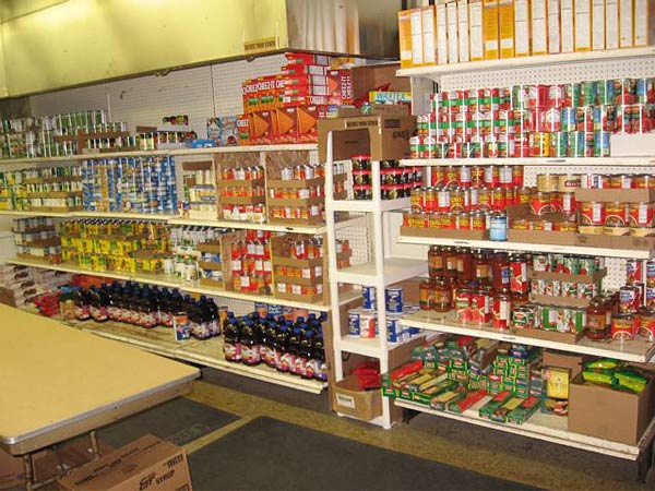 
                The shelves of a food bank
                                    (Sean Cole / Marketplace)
                                