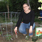 Stacey Vanek-Smith in her makeshift garden 