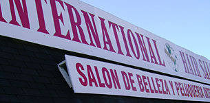 Lilian Aguirre cuts hair at International Salon