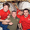 The crew of STS-122 wake up