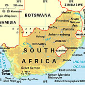 Map of South Africa 