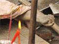 A casualty form China's powerful earthquake
