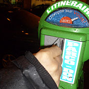 Homeless meter in Montreal, Canada 