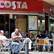 Customers at Beirut cafe 