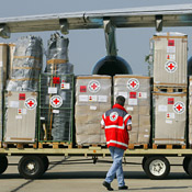 Relief material heading for Myanmar 