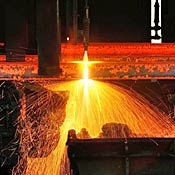 Steel bars at TAMCO steel mill 