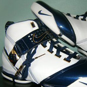 A pair Nike Zoom Lebrons 