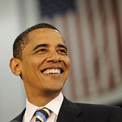 Democratic presidential candidate Barack Obama 