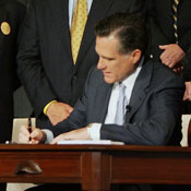 mitt romney health care signing 