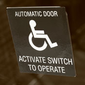 automatic door sign 