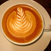 A latte at Murky Coffee in Washington, D.C. 