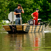 Residents of flooded Clarksville, Miss. 