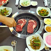Cooking Korean beef 