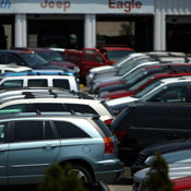 lot full of suvs and trucks 