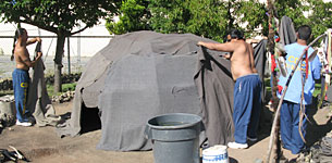 Spiritual leader Robin Guillen exits sweat lodge