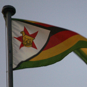 The flag of Zimbabwe 