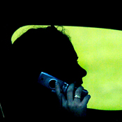 A driver on his cell phone 
