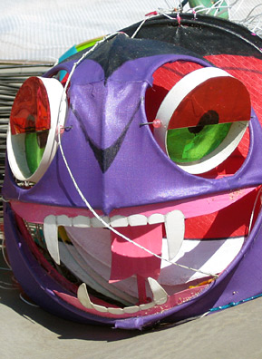 
                    Krissy Clark's report on Tyrus Wong, a Southern California resident who makes his own kites and flies them once a month in Santa Monica, was the most popular of our stories on the Web. Pictured here is Wong's centipede kite.
                                            (Krissy Clark)
                                        