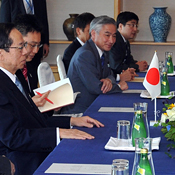 Japanese Prime Minister Yasuo Fukuda at G8 