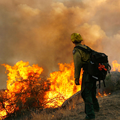 A fire in Goleta, Calif. 