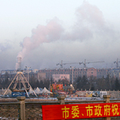 Smoke billows from a coal-fueled plant in China 